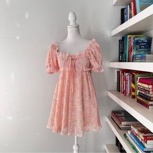 Buddy love JAC PUFF SLEEVE SHORT DRESS RAINBOW size small